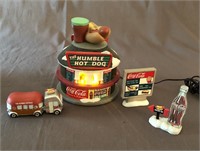 Coca Cola Hot Dog Stand Lighted Figurine