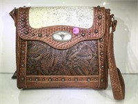 ROCKIN STAR RANCH LEATHER/COWHIDE SHOULDER BAG