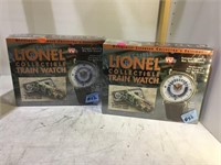 PAIR OF LIONEL TRAIN COLLECTER WATCHES, NIB