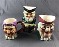 Toby Style Porcelain Mugs