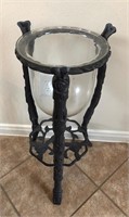Candle Holder in Cast Iron Base
