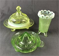 Selection of Vaseline Glass