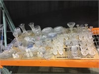 Large lot of clear glassware all same design
