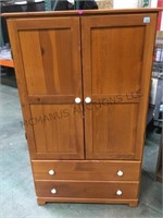 Wooden armoire with 2 lower drawers Local pickup