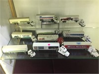 Lot of 10 die cast truck trailers with