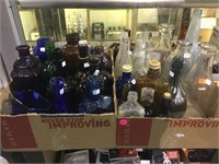 Lot of assorted vintage and antique bottles Local