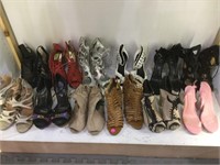 12 pairs of ladies size 10 high heel shoes local