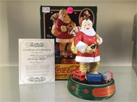 Ertl Santa metal Coca Cola mechanical bank w/COA