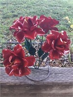 5 Red Flower Stand