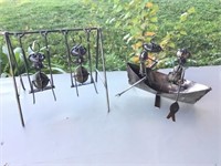 Small Ants Swing & Fishing Metal Art