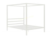 Dorel Metal Canopy Bed Queen White $250 Retail