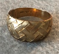 10K Yellow Gold Basket Weave Ring