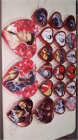 Box of 21 heart-shaped Russell Stover Elvis