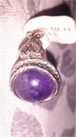 Sterling silver amethyst  ring stamped .925  size
