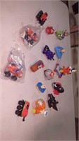 Flat of animated character car toys