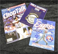 3 pcs. Baseball Magazines W/Autographs