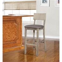 Jordan 30 in. Gray Wash Cushioned Bar Stool