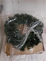 New Christmas wreath with lights 17 inch round