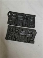 Cast iron holiday candy molds
