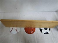 Decorative Sports wall shelf 22" long