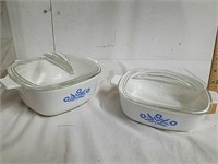 Pair of Corning Ware Square baking dishes with