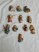 Group of collectible Hummel ornaments