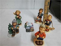 Group of collectible Hummel figurines