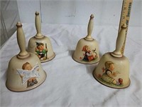 4 collectible Goebel Bells