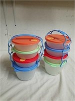 Two sets of storage containers with portable