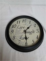 Live laugh love decorative 12 inch round wall