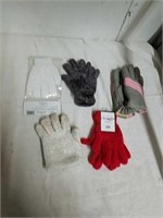 Five pairs of gloves