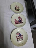 3 collectible Hummel plates