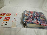 3 inch binder full of baseball trading cards