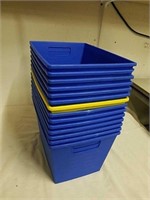 Groups of plastic storage bins 8.5 X 12 each