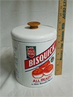 Metal biscuits canister with lid