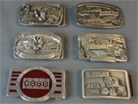 Lot of (6) Belt Buckles