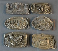 Lot of (6) Belt Buckles