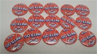 15 Orange Crush "GO ILLINI"  Pins