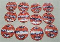 12 Orange Crush GO ILLINI Pins