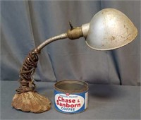 Early Lamp, Chase and Sanborn Tin