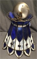 Stain Glass Blue & White Lamp Fixture