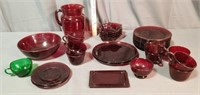 Royal Ruby Dishes 34 Pieces