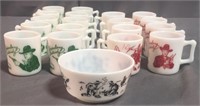 Collectible Hopalong Cassidy Cups & Cereal Bowl