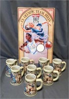 USA Olympic 1992 Sign and Steins
