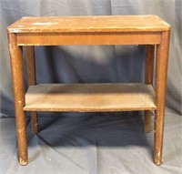 Light Wood Table With Shelf