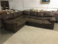 Leather corner sectional