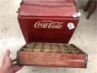 Early Coca Cola Cooler & Coke Crate