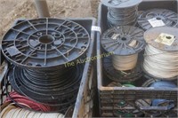 Crates of wire spools