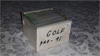 Box of 1991 Pro Golf collector cards