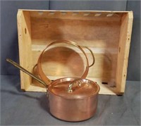 Copper Sauce Pan, Fruit Crate, Server